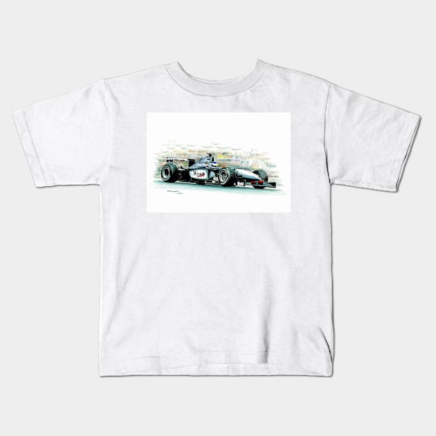 Mika Hakkinen. Mclaren Mercedes MP4/14. WC 1999 Kids T-Shirt by oleynik